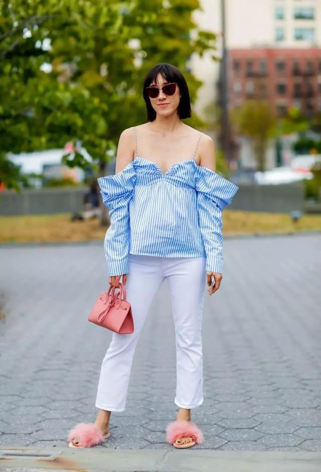 露趾半拖鞋夏日懒人凉拖,无跟洋气时髦拖鞋