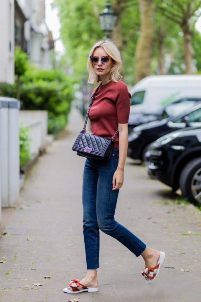 露趾半拖鞋夏日懒人凉拖,无跟洋气时髦拖鞋