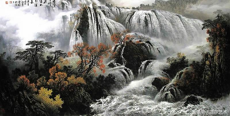 曾刚彩墨山水画着色技法完整版,曾刚彩墨山水画房子的画法视频