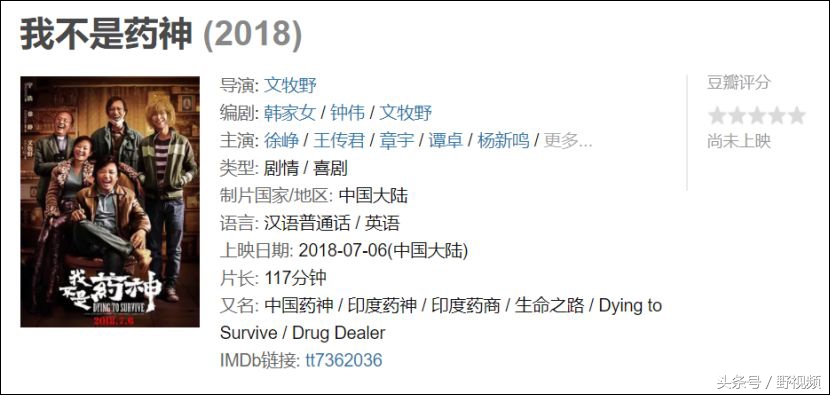 未播先火《我不是药神》徐峥演代购，为何印度有便宜药，我国没有