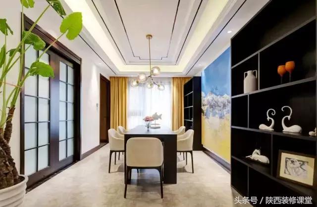 中式无主灯客厅吊顶效果图,80平客厅法式吊顶