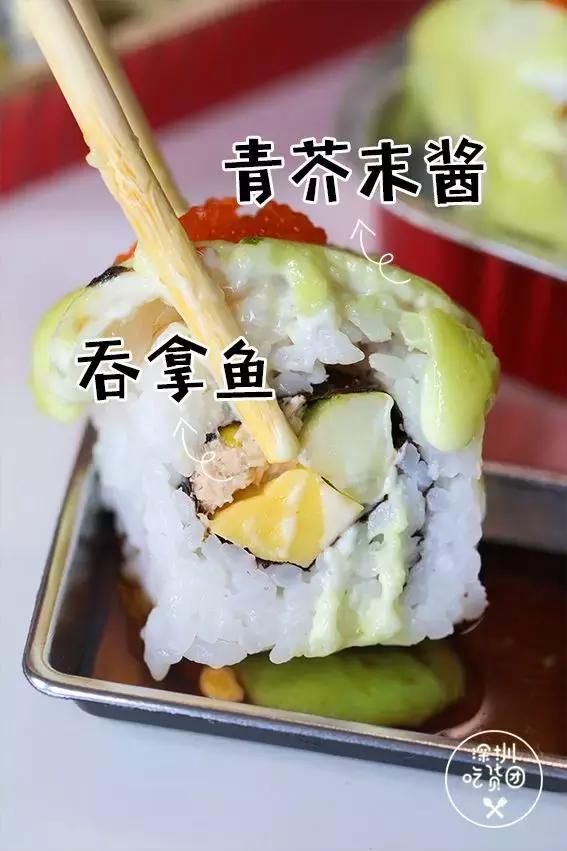 车前外带寿司高颜值和美味的内涵，迅速成为深圳寿司外带界的黑马