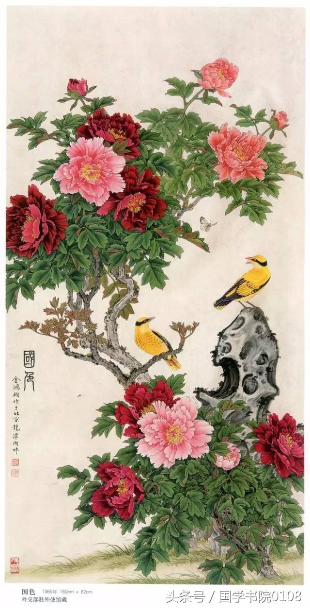 栩栩如生牡丹国画,国画牡丹图是经典