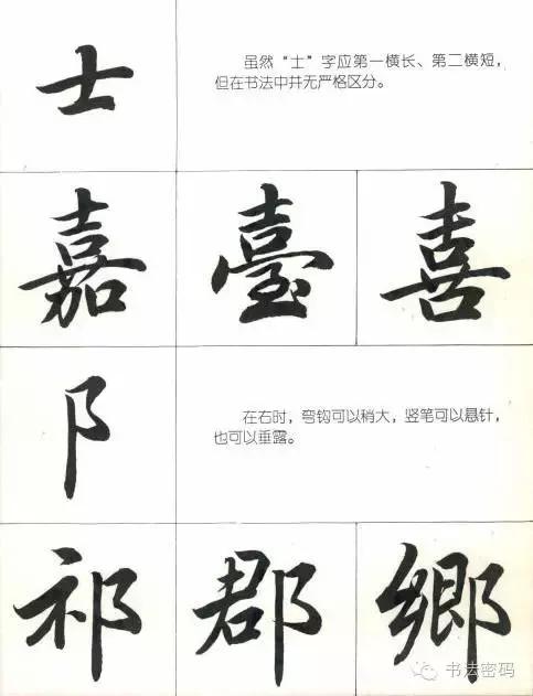 行书22个写法,米芾行书笔画偏旁部首精解