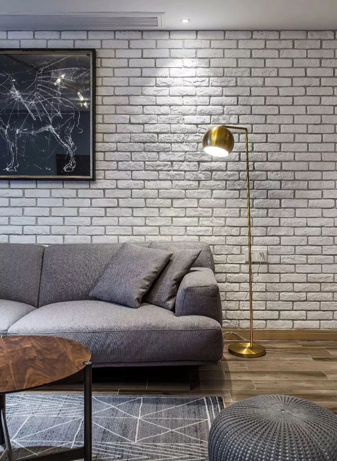 北欧沙发背墙效果图,北欧风沙发墙效果图