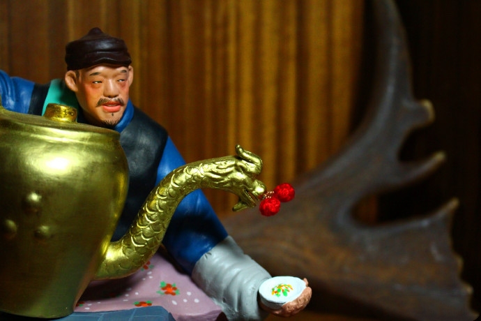 天津龙嘴壶茶汤,龙嘴大铜壶茶汤古文化街