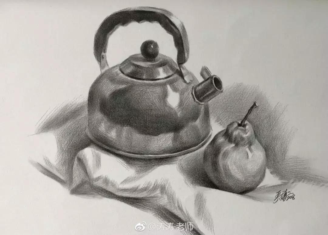 儿童素描6-9岁超级简单儿童素描,素描不会构图怎么办