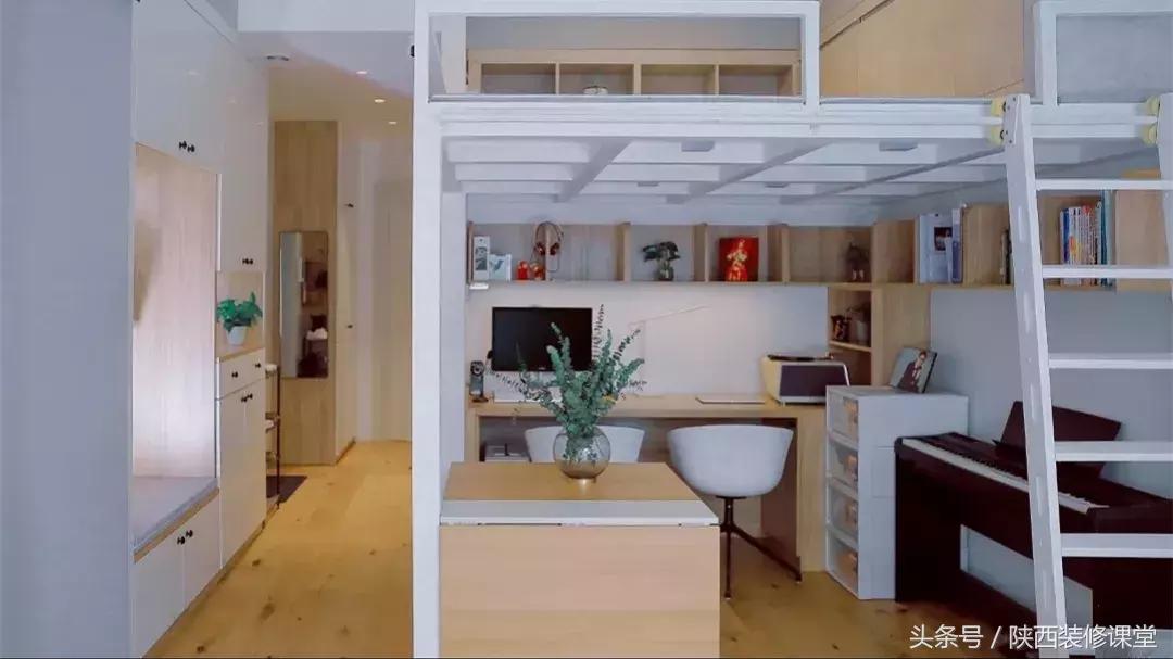 儿童房上床下桌一体效果图,30平小户型上床下桌