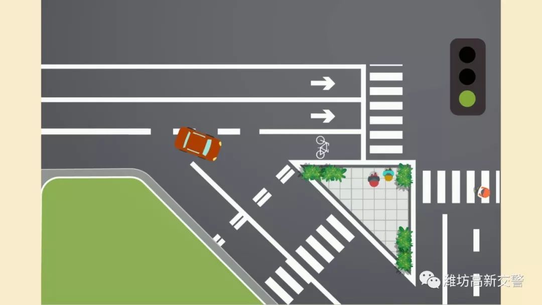 如何看懂路口右转车道,1分钟看懂如何斑马线礼让行人