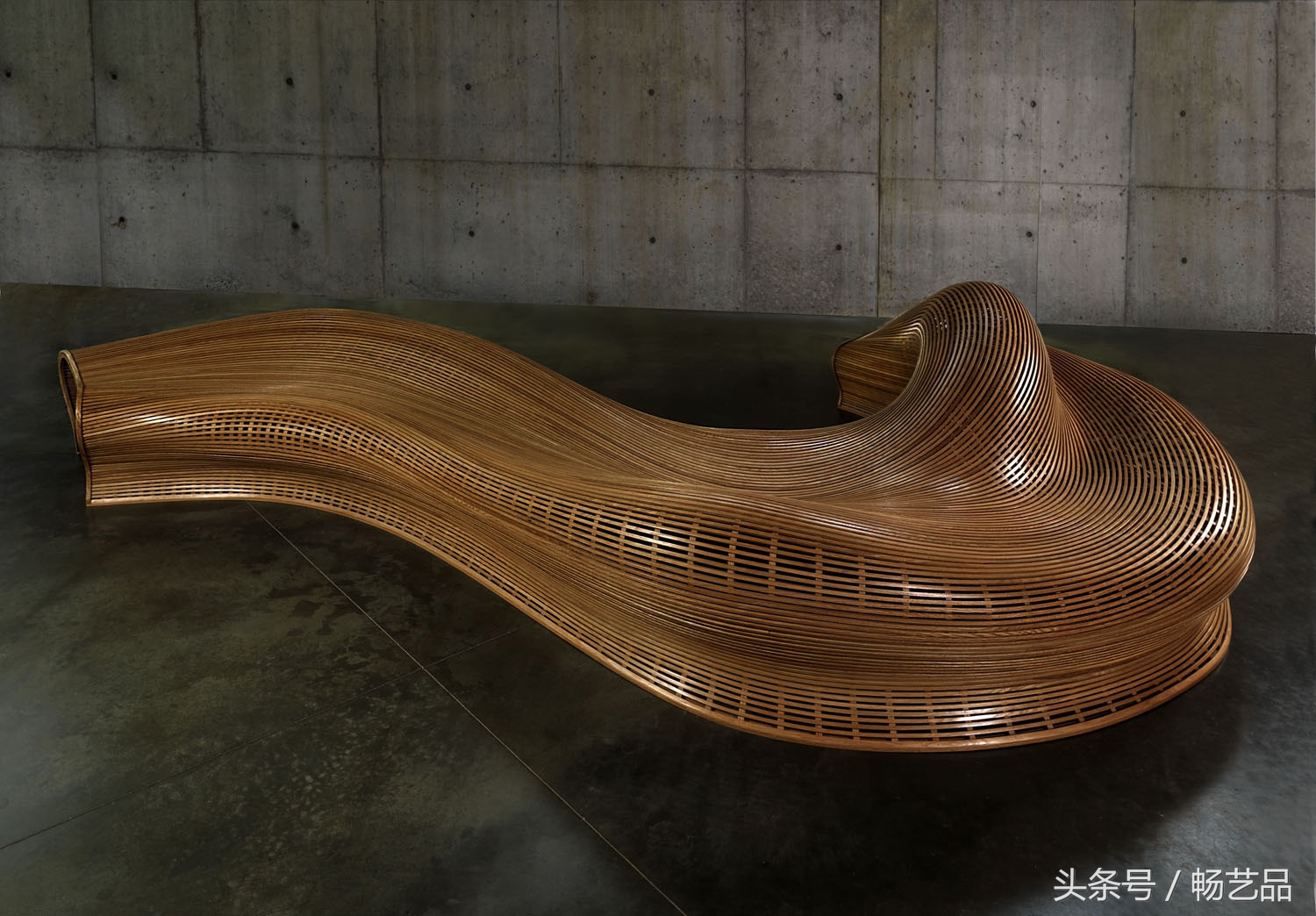 现代蒸汽弯椅制作,树干长椅制作