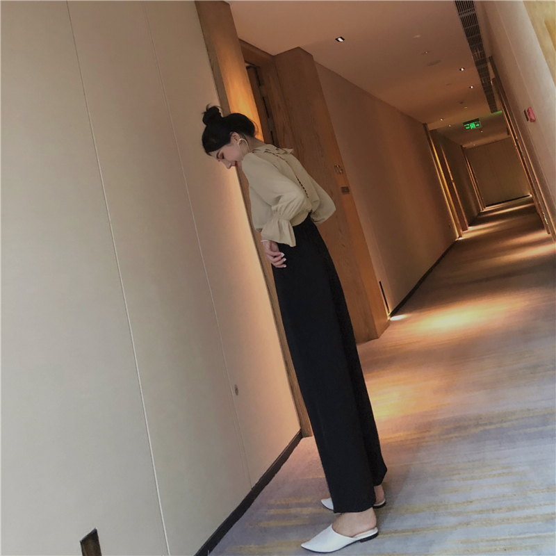 ifashion雪纺长裙,高级感条纹衬衫女装气质收腰显瘦