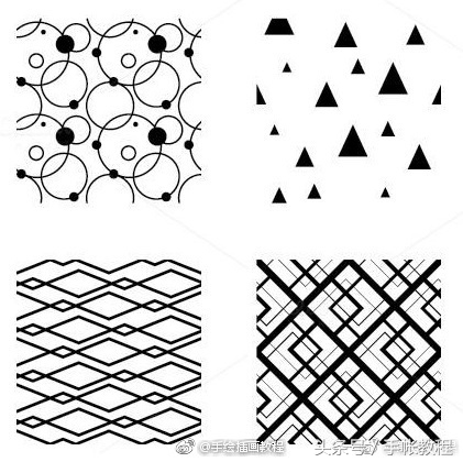 36种几何纹理，涵盖多种图形，好好学一下吧！