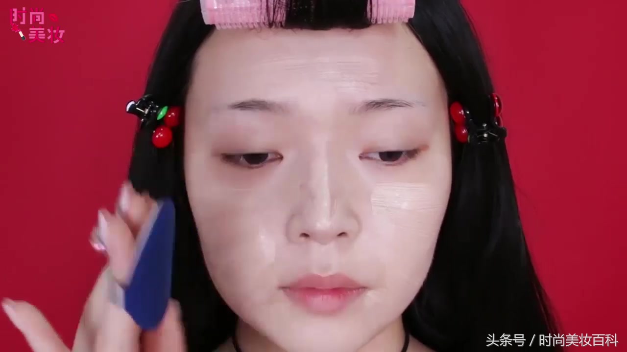 樱桃系甜美妆容,樱桃妆教程复古