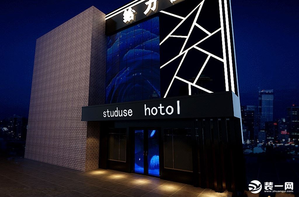 餐馆门面设计装修效果图,饭店装修门面效果图大全