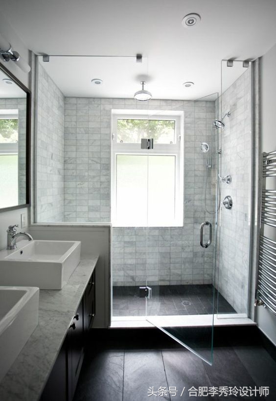 小户型奇葩淋浴间设计,淋浴房碰到大落地窗怎么设计
