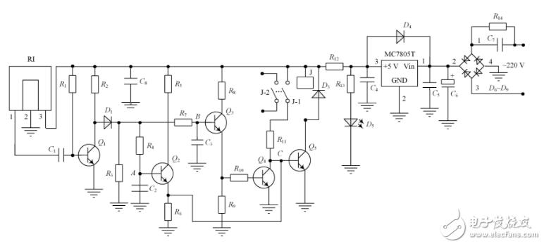 红外开关原理,红外线内部开关结构图