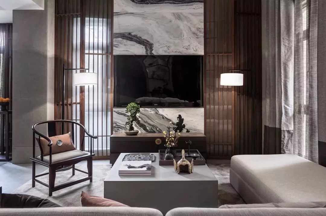 30款新中式背景墙设计案例欣赏,复古背景墙素材大全