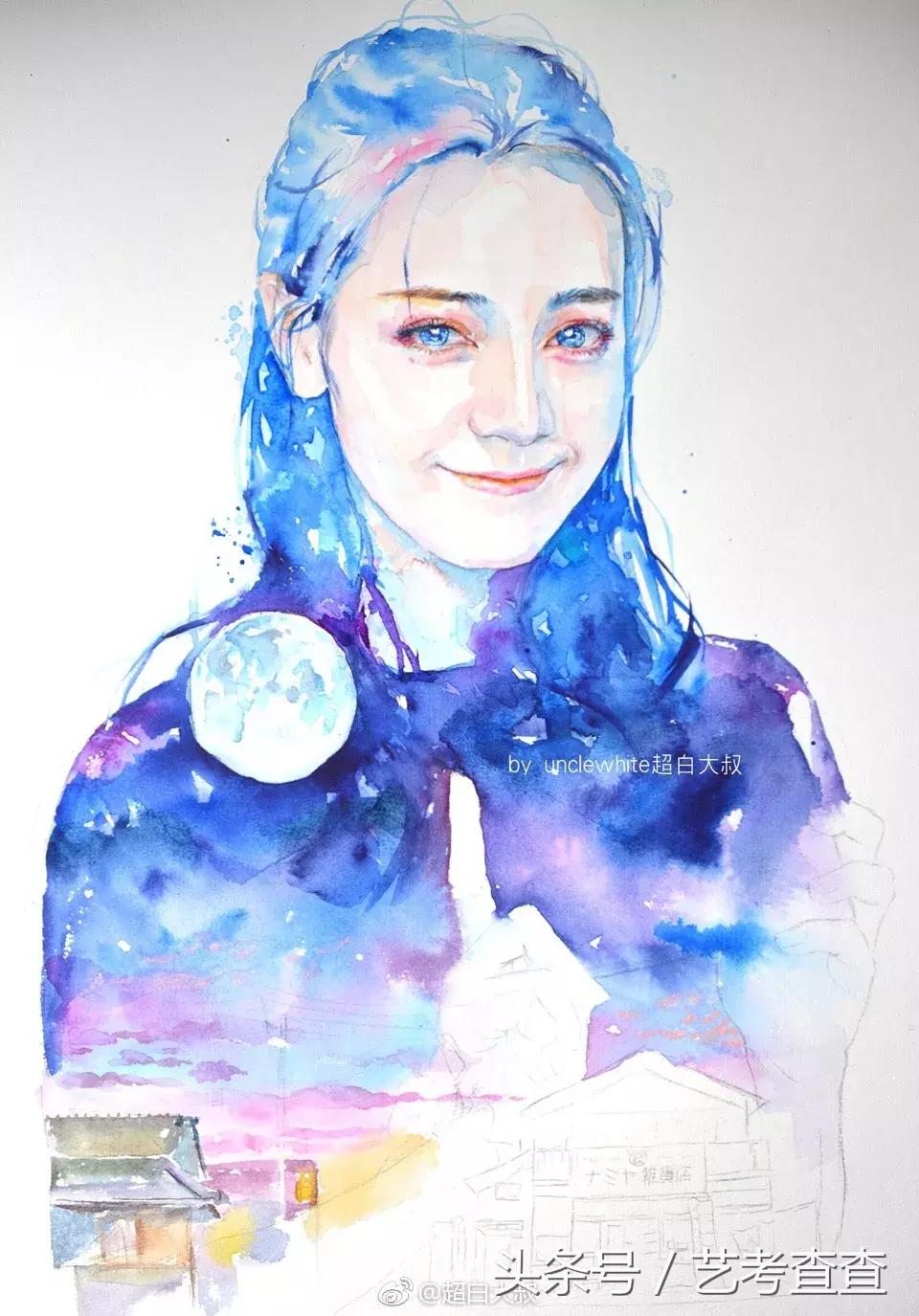 非常简单的水彩人物画法,简单的水彩小插画