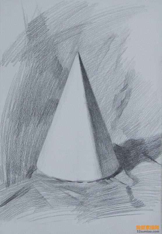 结构素描几何体圆锥体,素描几何体教程圆锥体
