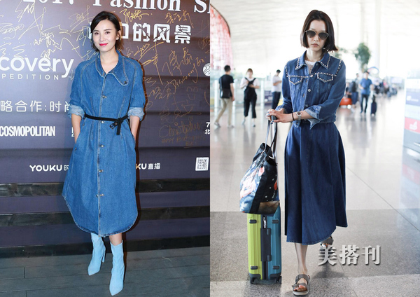 牛仔时尚减龄连衣裙冬季,牛仔连衣裙怎么穿更好看
