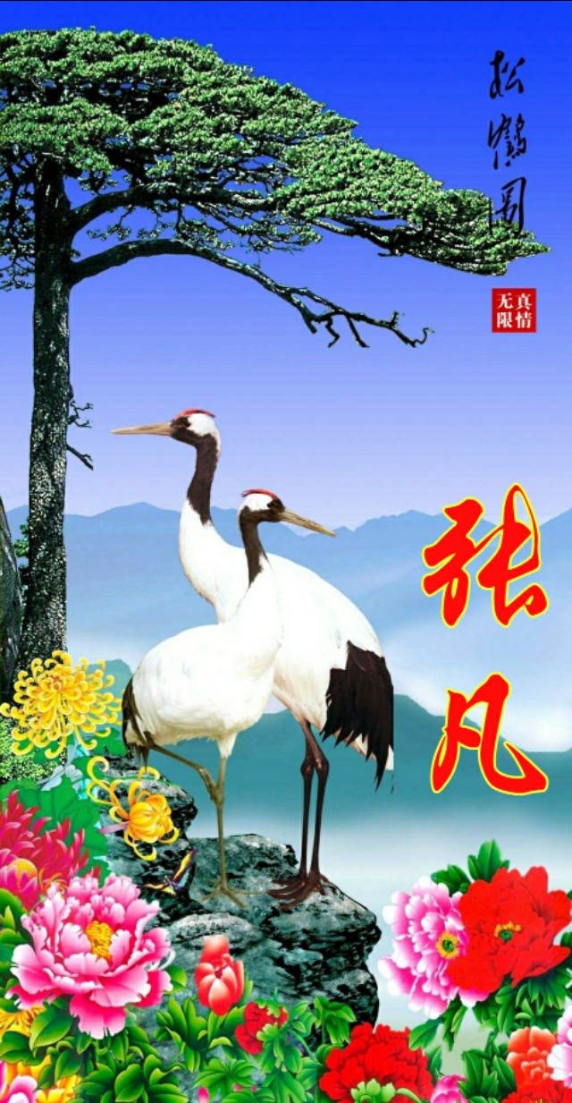 松鹤延年国画寓意,松鹤延年花语