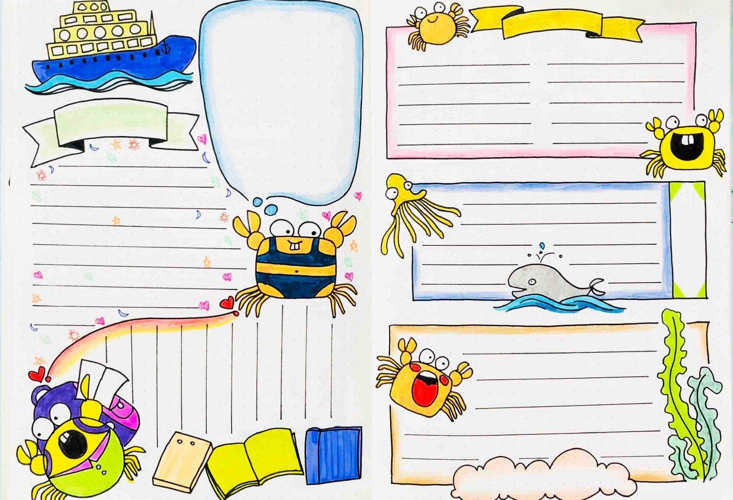 海洋主题手抄报文字,海洋手抄报没有题目