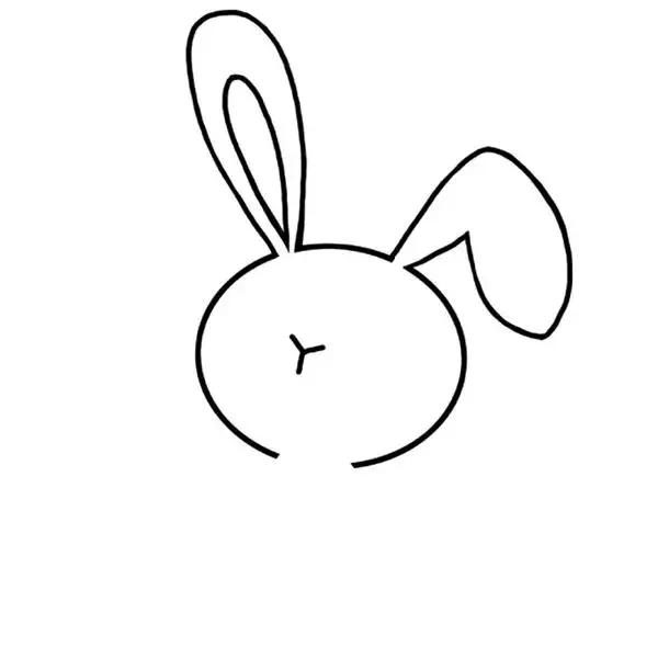 简笔画小白兔教程幼儿园,小白兔运动的样子简笔画全部