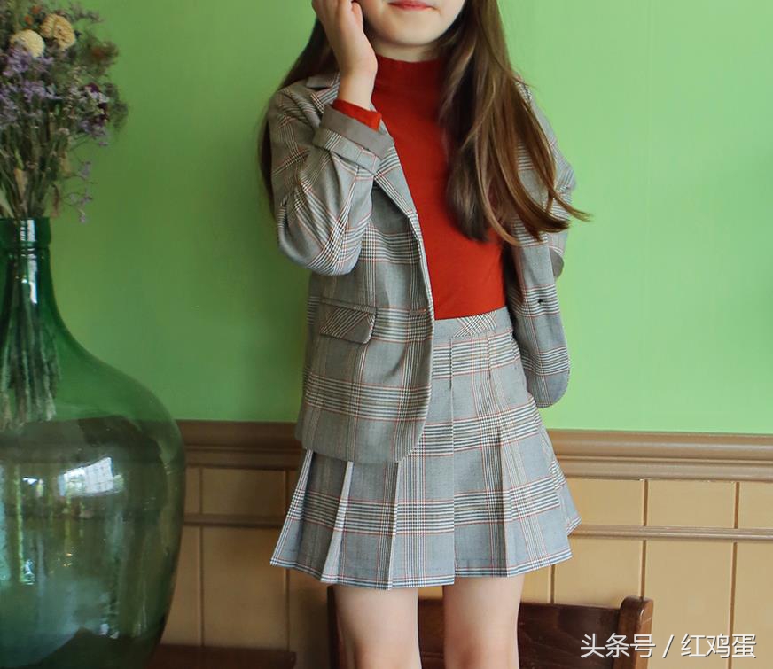 七岁女孩衣服秋冬款韩货,韩国女童6-12岁套装潮流