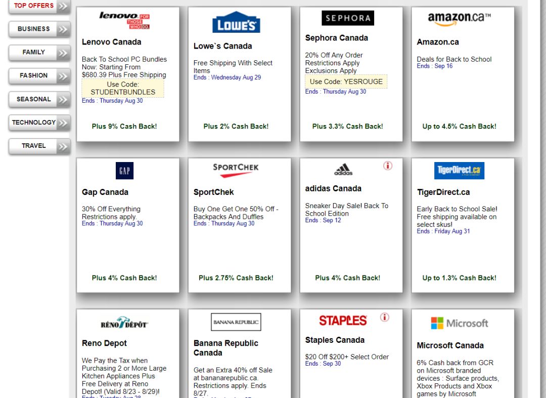 薅羊毛!中加购物返利网站大比拼