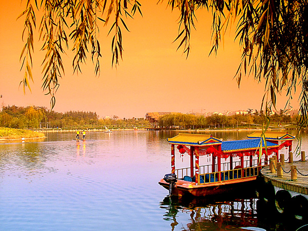 青岛海天中心观景台赏月,青岛黄山村赏月