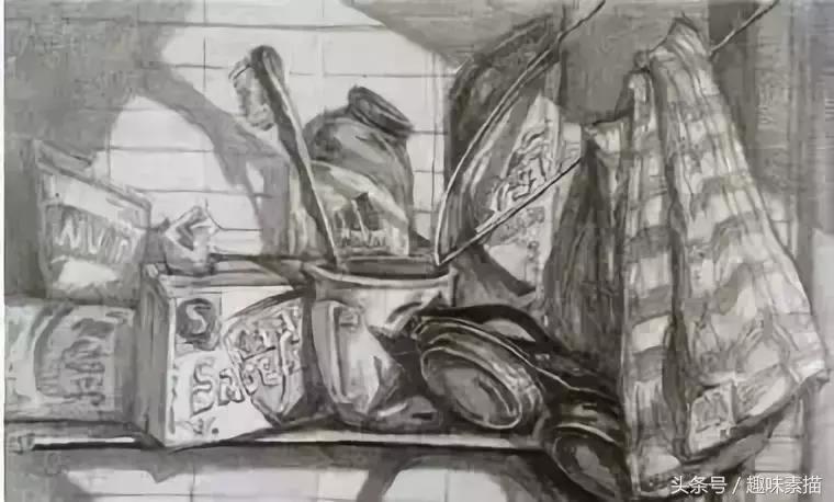 清华美院素描高分卷赏评,清华美院临摹千里江山图