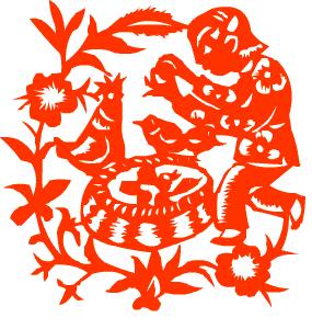 民间剪纸艺术冰墩墩,中国民间剪纸艺术基本步骤和流程