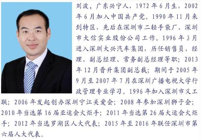 深圳市人大代表深圳宁江关爱会创始人深圳大兴汽车集团副总裁刘波