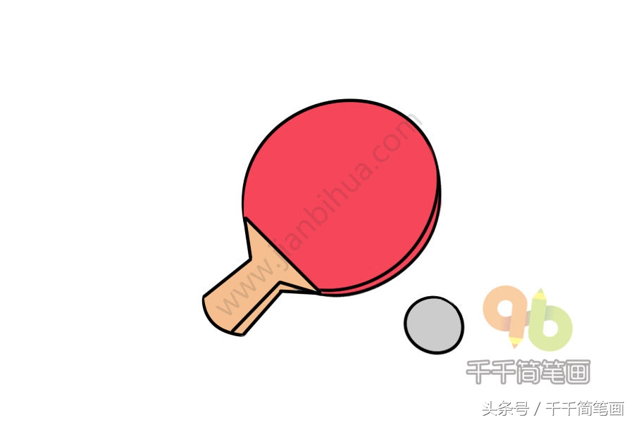 球类简笔画体育项目,球类运动简笔画简单又好看