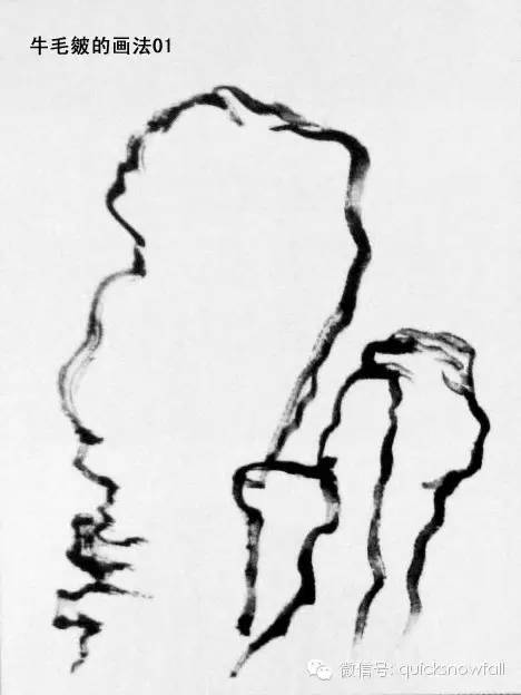 白崇然山水画山石画法合集,学院山水画山石画法