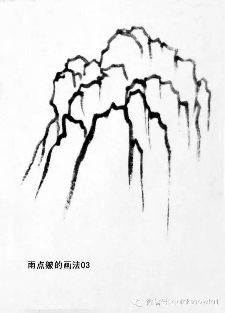 山水画斧劈皴山石画法,阿金山水画技法山石画法