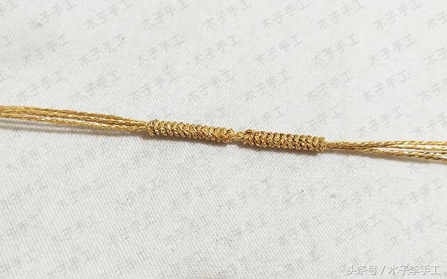 用金珠子编的项链绳,用绳子串的黄金项链