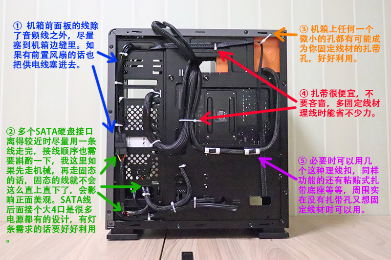 k88青春版机箱怎么理线,机箱电源在上面怎么理线