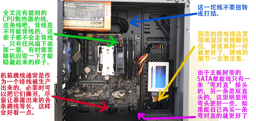 k88青春版机箱怎么理线,机箱电源在上面怎么理线