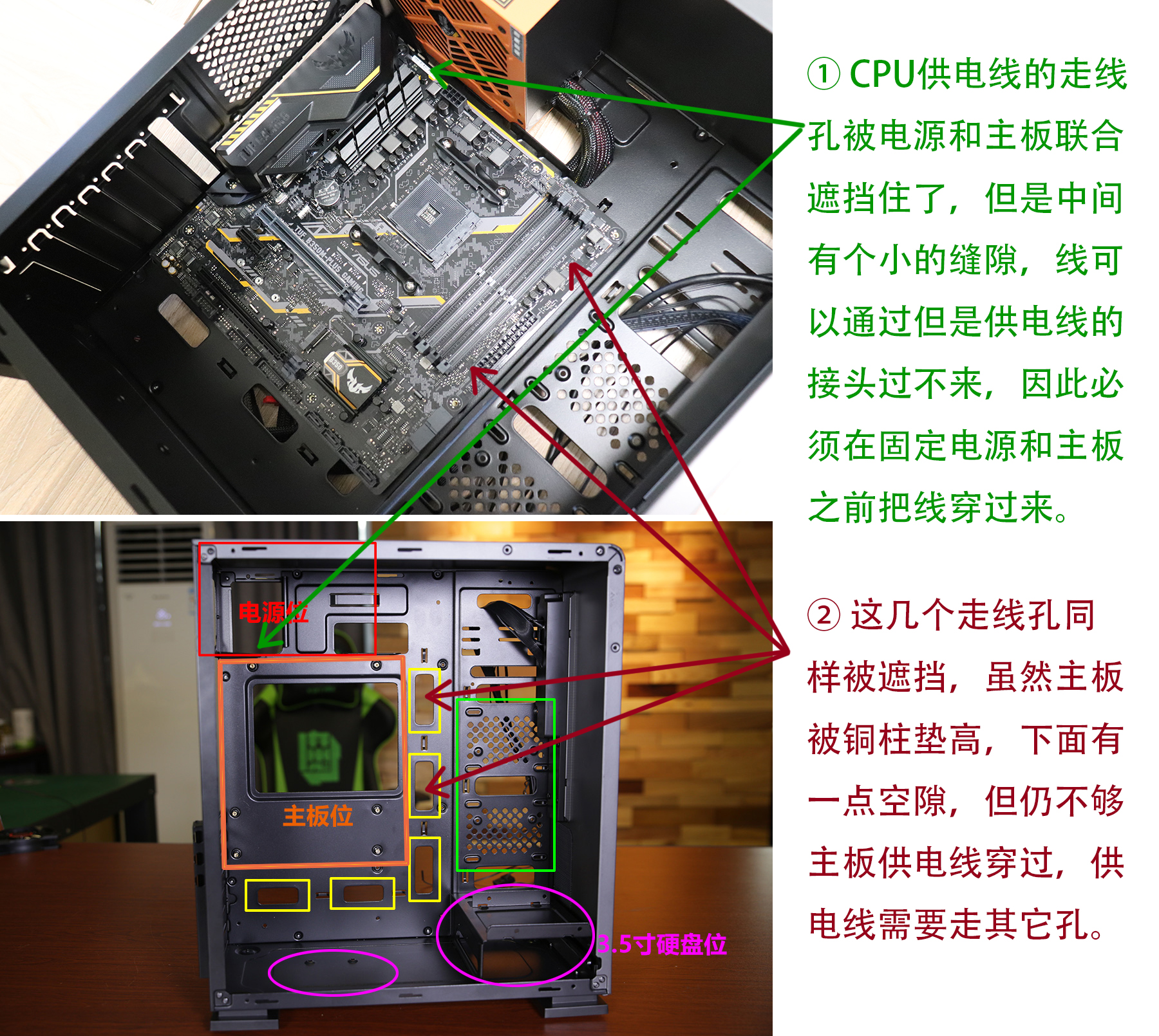 k88青春版机箱怎么理线,机箱电源在上面怎么理线