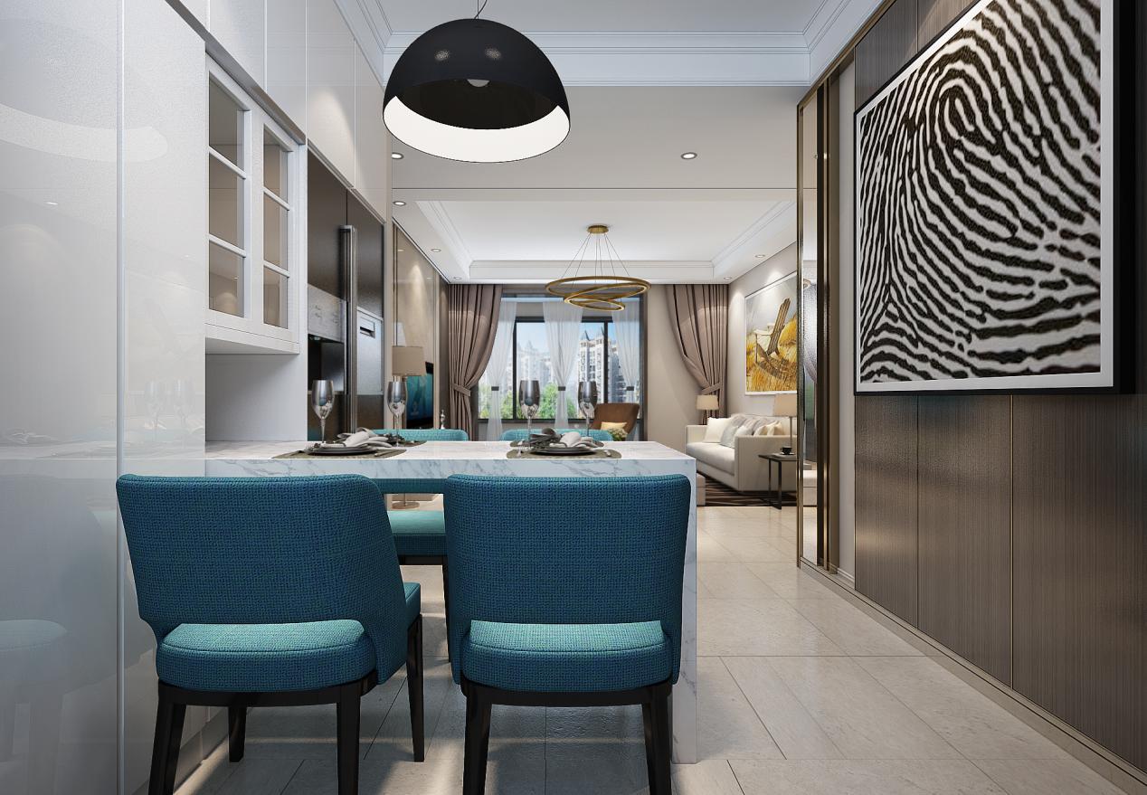 西安套内110平米四室两厅装修简约,西安装修房子现代简约轻奢130平方