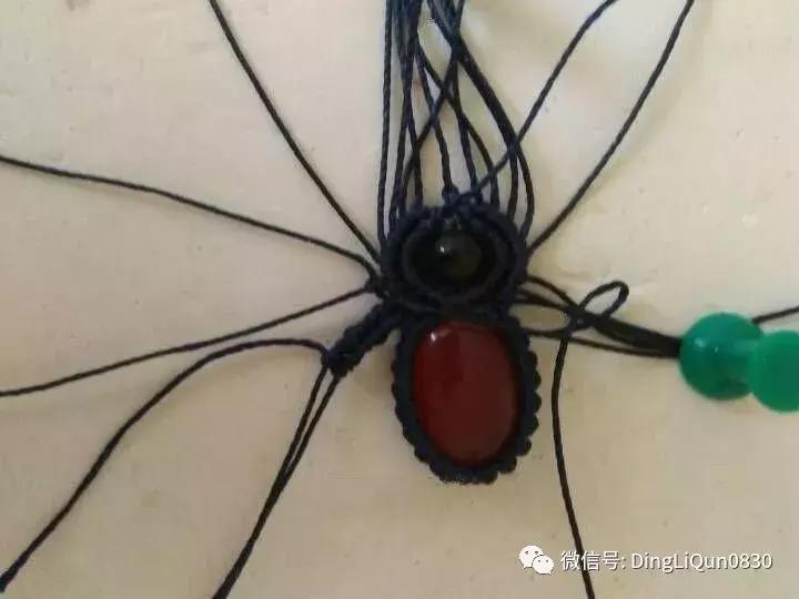 绳编宝石吊坠教程,石头吊坠穿珠子编绳教程