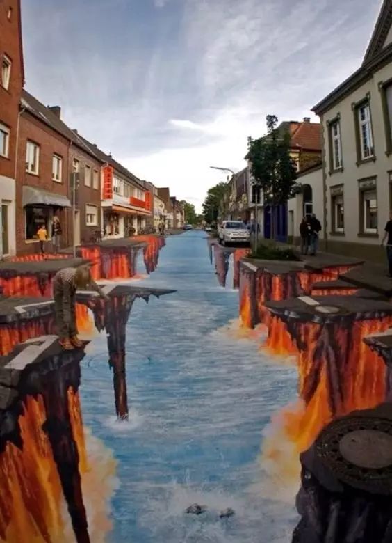 唯美3d画墙绘,破墙而出3d墙绘作品