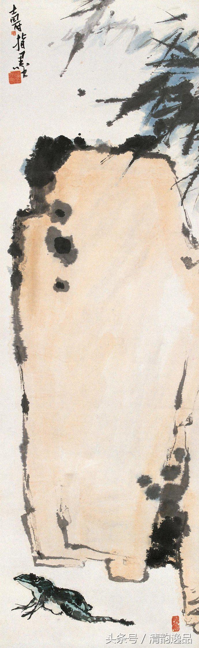 潘天寿花鸟画作品欣赏图文,潘天寿花鸟真迹一百幅大赏