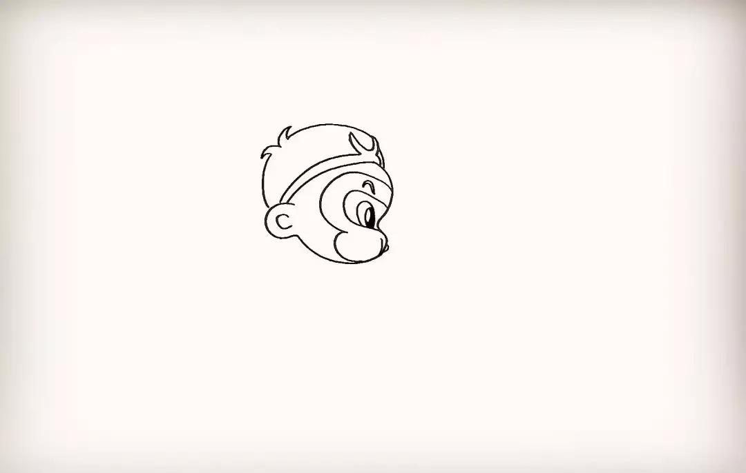 很可爱的孙悟空简笔画,简笔画西游记孙悟空的画法