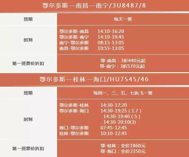 新航班航线,新航班时刻表