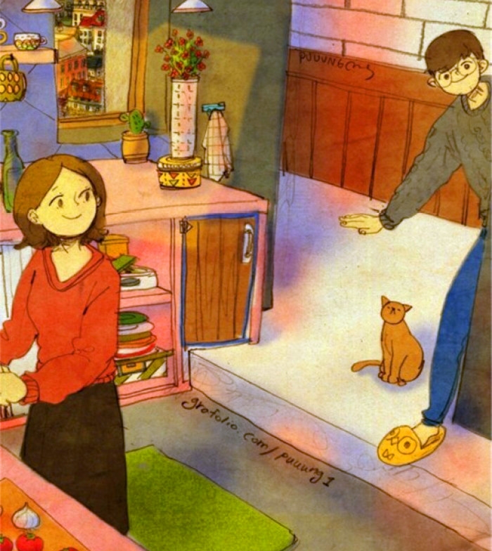 情侣间冷战的正确处理方式,夫妻俩冷战后一个动作和好如初