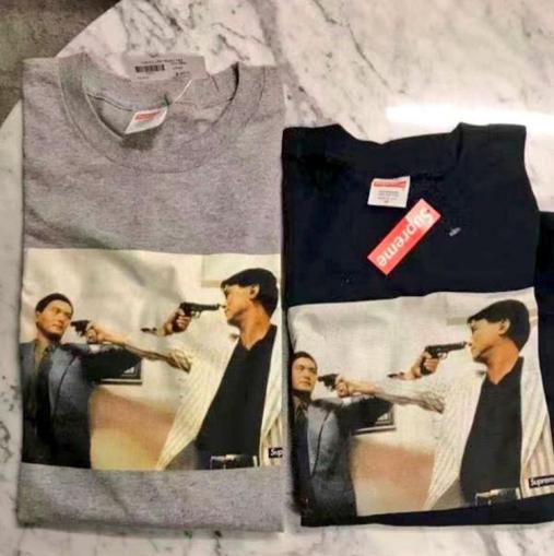 周润发supremet恤,supremet恤周润发细节