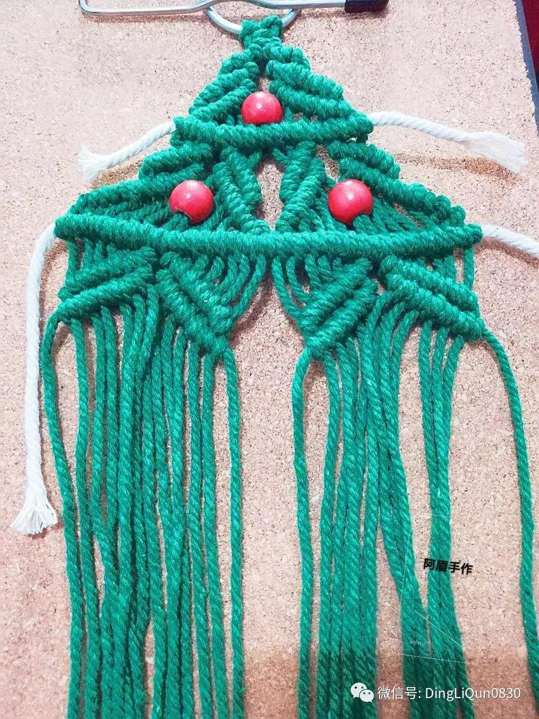 棉线手编吊灯罩教程,绳编灯罩教程