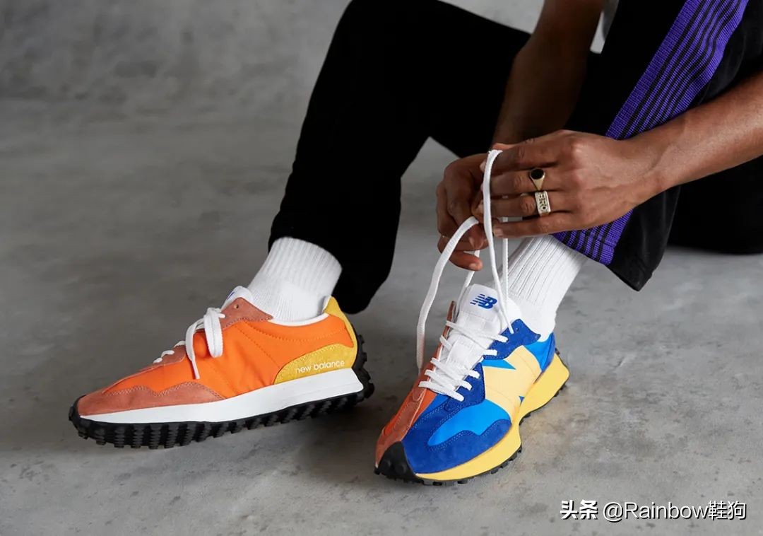 nb327白灰色上脚测评,nb327脚感真假对比